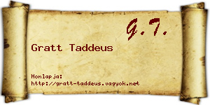 Gratt Taddeus névjegykártya